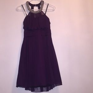 Wine Formal Short Dress - party, holiday, prom